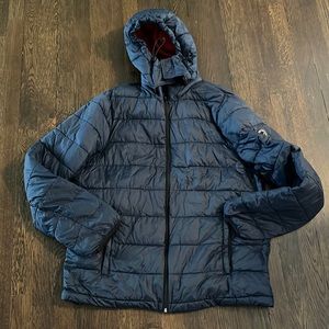 Abercrombie & Fitch navy winter puffer XL